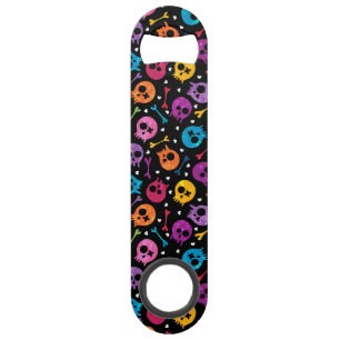 Skulls pattern speed bottle opener