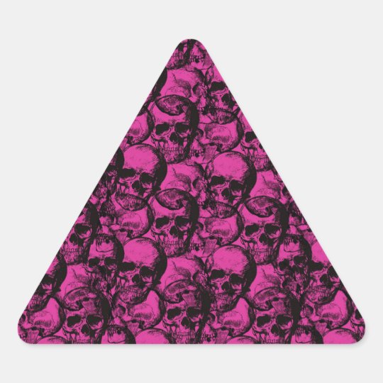 Skulls pattern triangle sticker