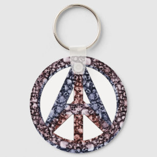 Skulls, Peace & Anarchy Keychain