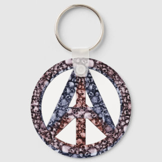 Skulls, Peace & Anarchy Keychain