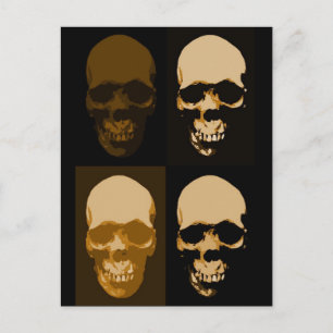 Skulls Pop Art Style Postcard
