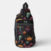 Skulls Pumpkins Black Gothic