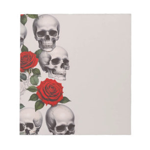 Skulls Roses Notepad