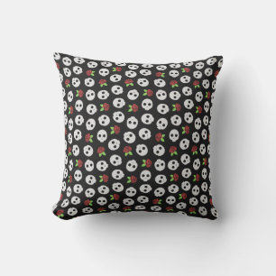 Skulls & Roses Throw Pillow