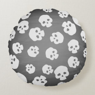 Skulls Round Pillow