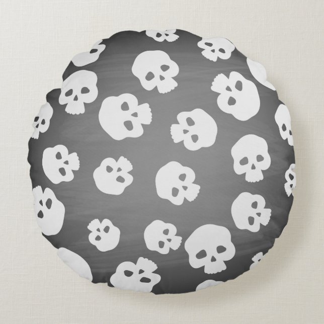 Skulls Round Pillow (Front)