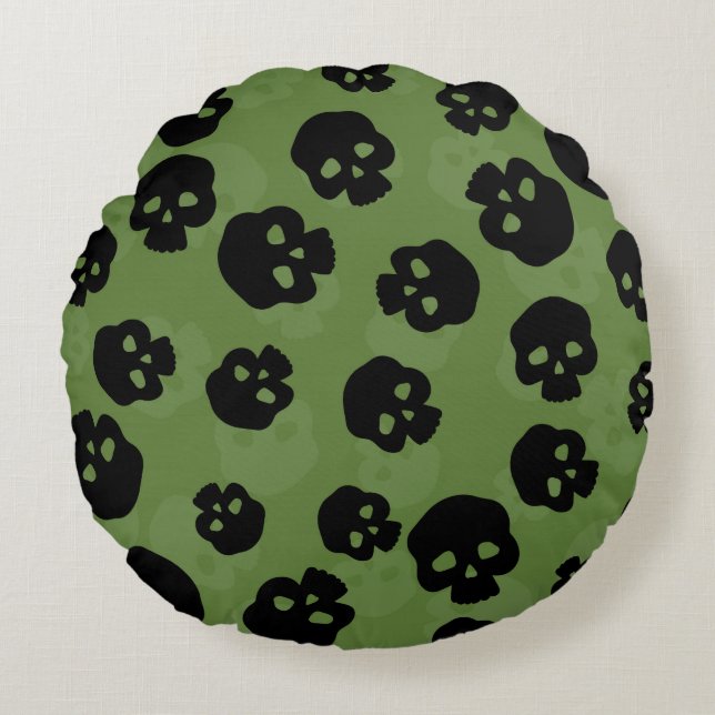 Skulls Round Pillow (Front)