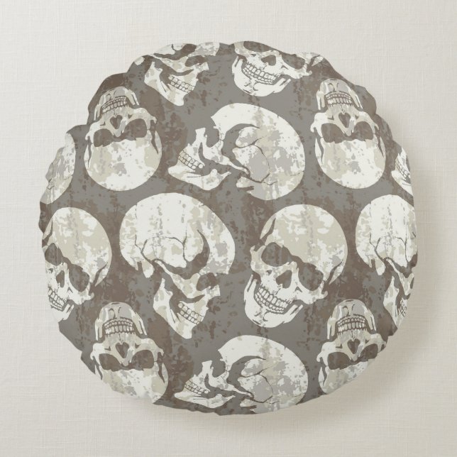 Skulls Round Pillow (Front)