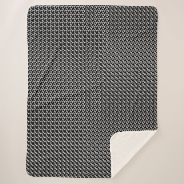 Skulls Sherpa Blanket (Front)