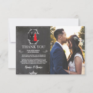 Skulls Skeletons Halloween Thank You Wedding Photo Card