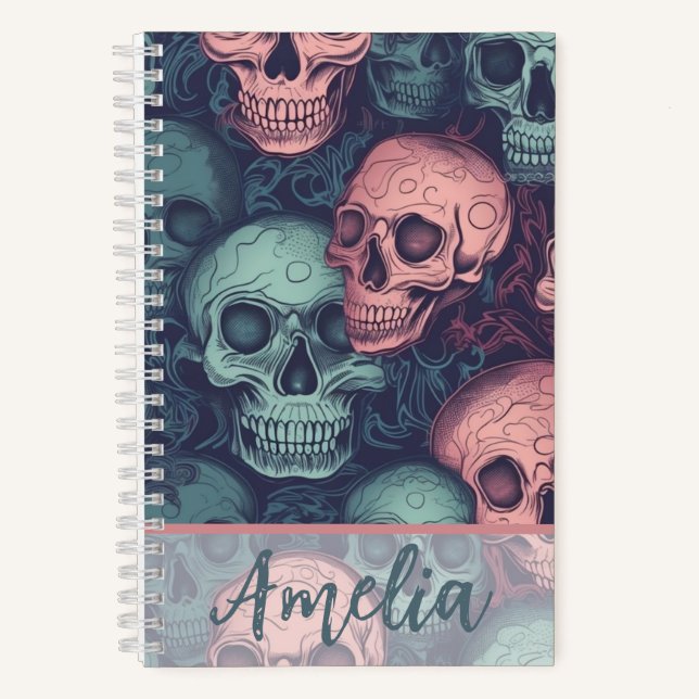 Skulls Spiral Notebook (Front)