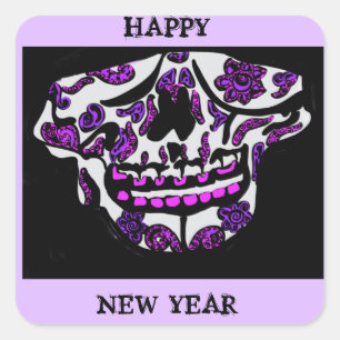 SKULLS SQUARE STICKER