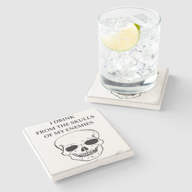 skulls stone coaster (Side)