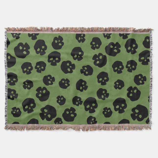 Skulls Throw Blanket (Front)