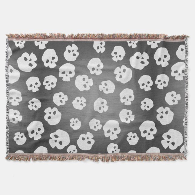 Skulls Throw Blanket (Front)