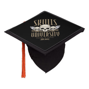 Skulls University Graduation Cap Topper