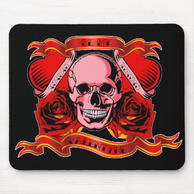 Skulls Valentine Mouse Pad (Front)