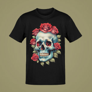 Skulls w/Snakes or Roses Colour Art Collection T-Shirt