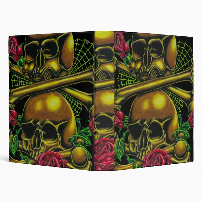Skulls, Webs, and Roses Binder (Background)