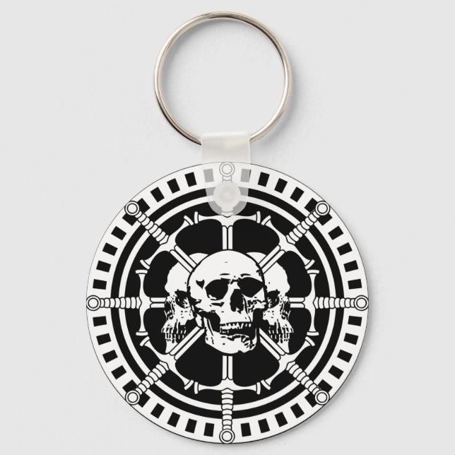 Skulls with Swords Keychain (Front)