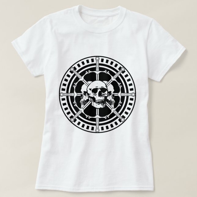 Skulls with Swords T-Shirt (Design Front)