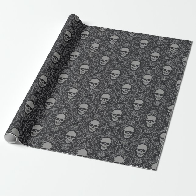 Skulls Wrapping Paper (Unrolled)