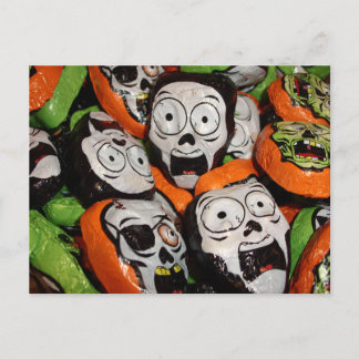 Skulls & Zombies Foil Candy Postcard
