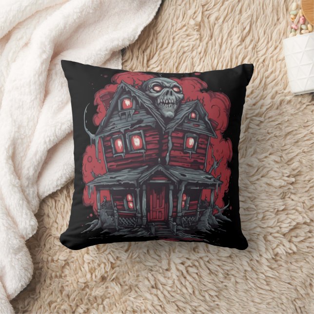 Skulltop Manor: A Nightmare Unleashed Throw Pillow (Blanket)