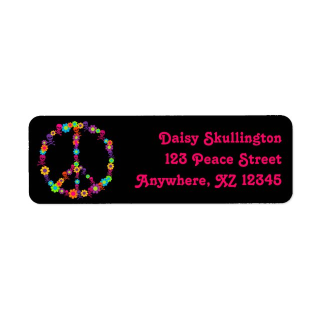 Skully Flower Power Peace (Front)