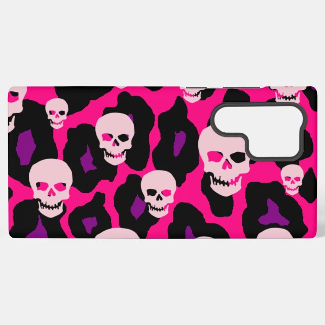 Skully Mod Leopard Samsung Galaxy S22 Ultra Case (Back Horizontal)