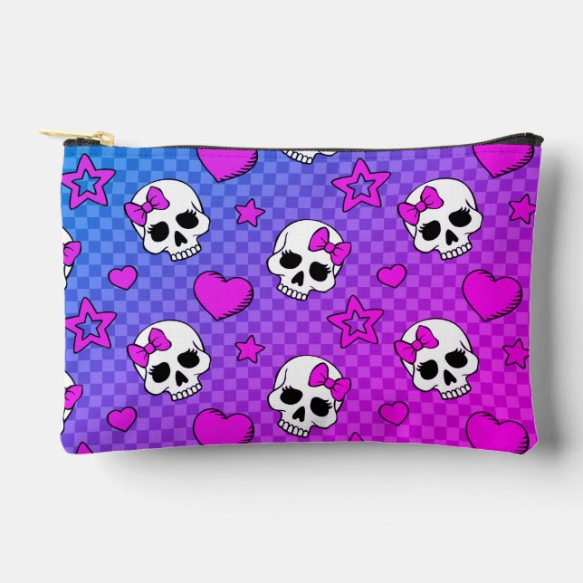 Skully Pop Kawaii Accessory Pouch (Front)
