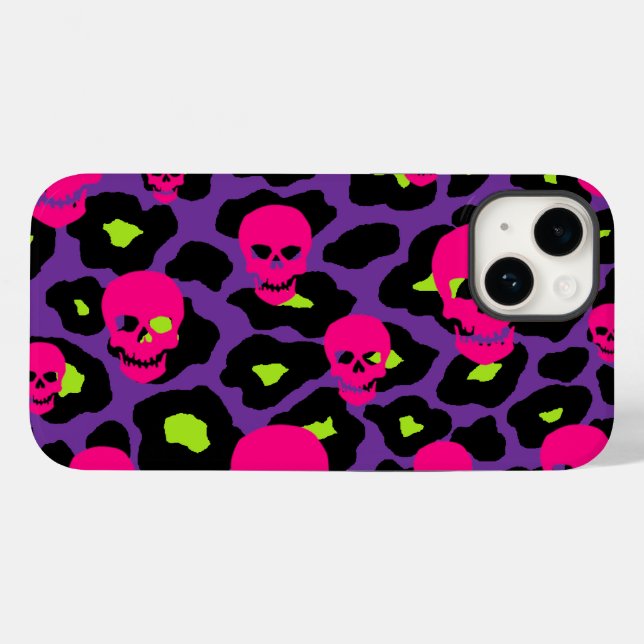 Skully Pop Leopard Case-Mate iPhone Case (Back (Horizontal))