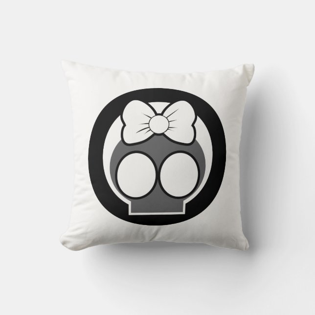 Skully Throw Pillow (Front)