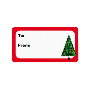 Skully Xmas Tree Label