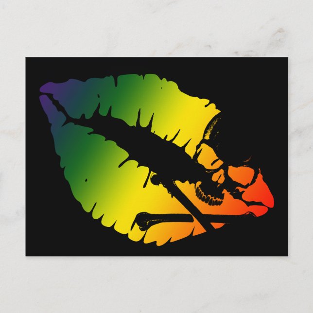 skullz and lips. postcard (Front)