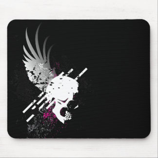 skullz. down winged. mouse pad