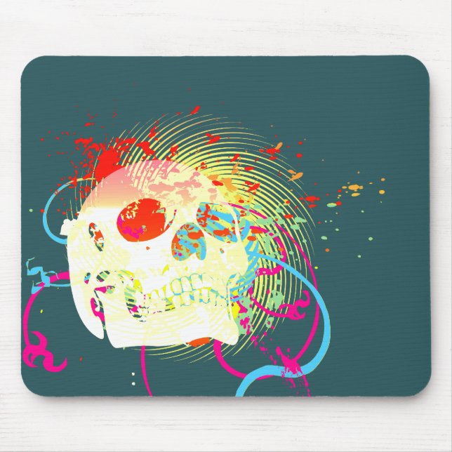 skullz. up twisted arrows. mouse pad (Front)