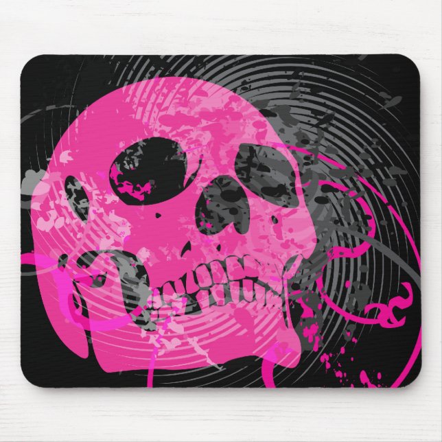 skullz. up twisted arrows. mouse pad (Front)
