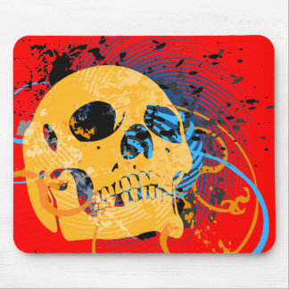 skullz. up with bubbles. mouse pad