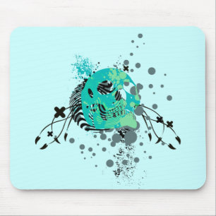 skullz. up with bubbles. mouse pad