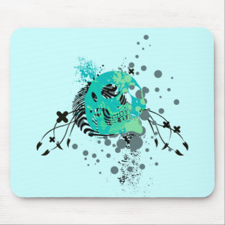 skullz. up with bubbles. mouse pad