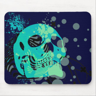 skullz. up with bubbles. mouse pad