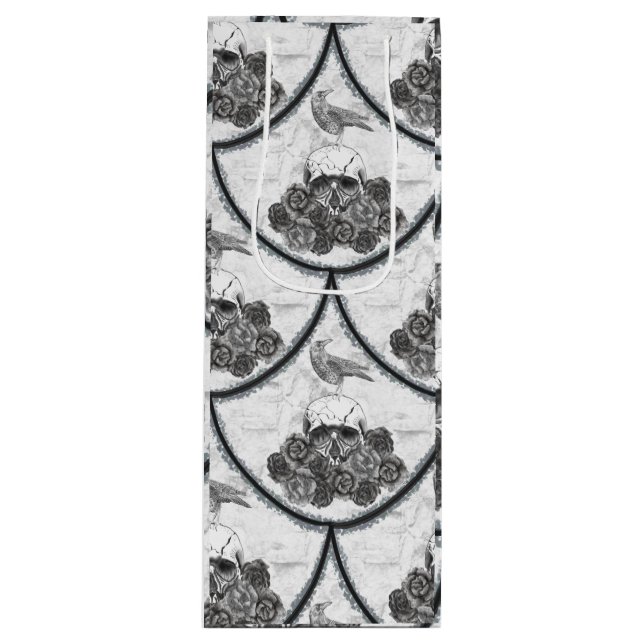 Skuls et Corbeaux Sac cadeau vin (Devant)
