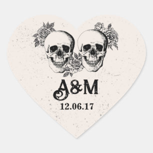 Skuls Rustique Vintage Stickers Rose Stickers Étiq