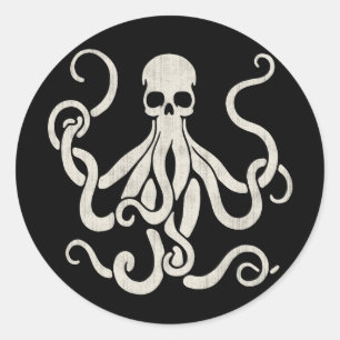 Skultopus Classic Round Sticker