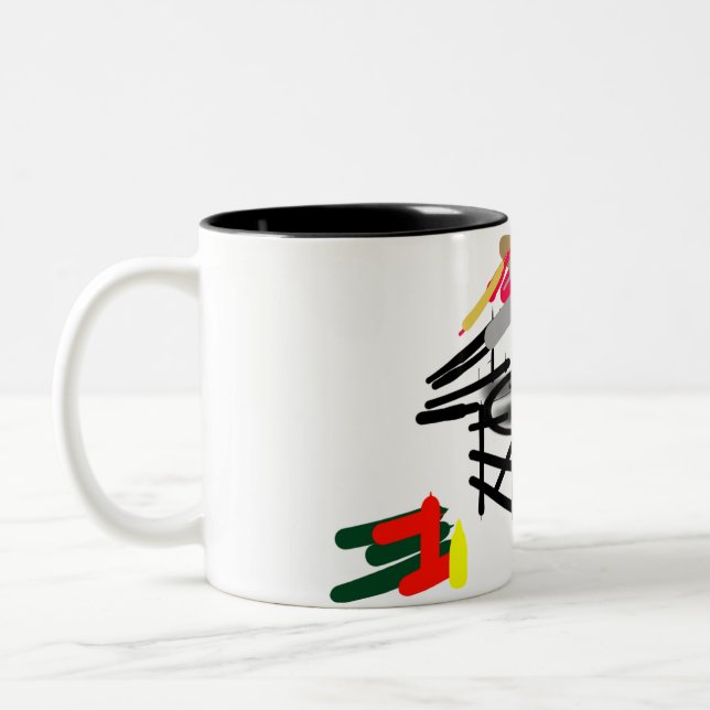 Skunk autumn Two-Tone coffee mug (Left)