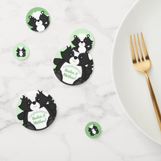 Skunk Baby Shower Woodland Animals Confetti (Group)
