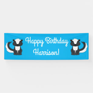 Skunk Birthday Party Kids Banner