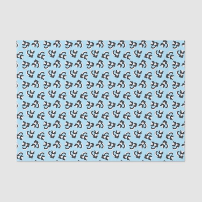 Skunk Birthday Party Kids Tissue Paper (Front)