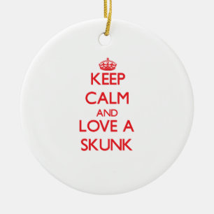 Skunk Ceramic Ornament